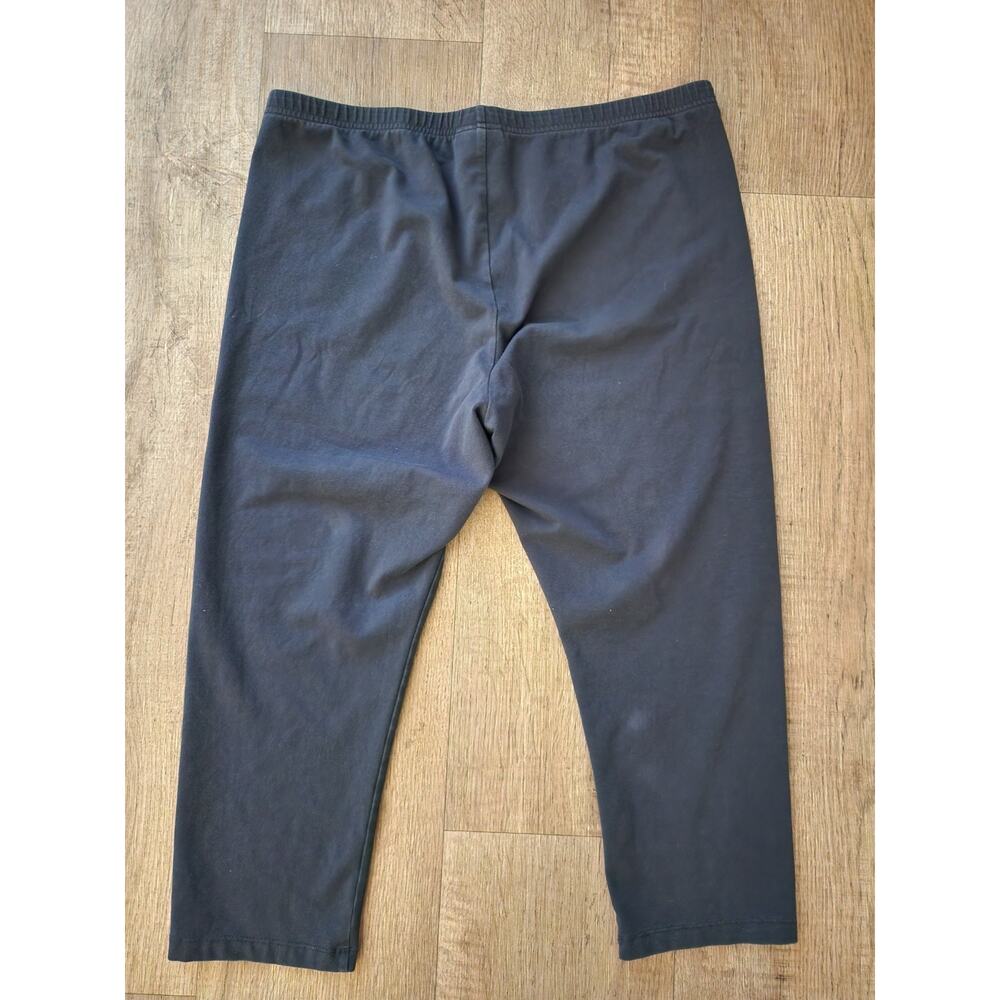 J JILL Size L Pima Cotton Capri Leggings Stretch Pants Navy Pull On - Picture 2 of 8